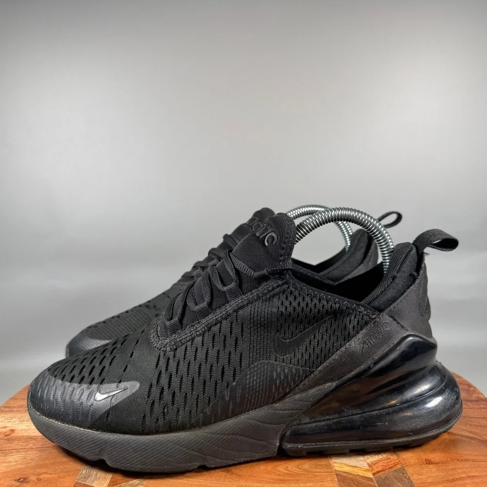 Nike Air Max 270 Triple Black Women 7.5 Youth 6Y Sneakers BQ5776-001